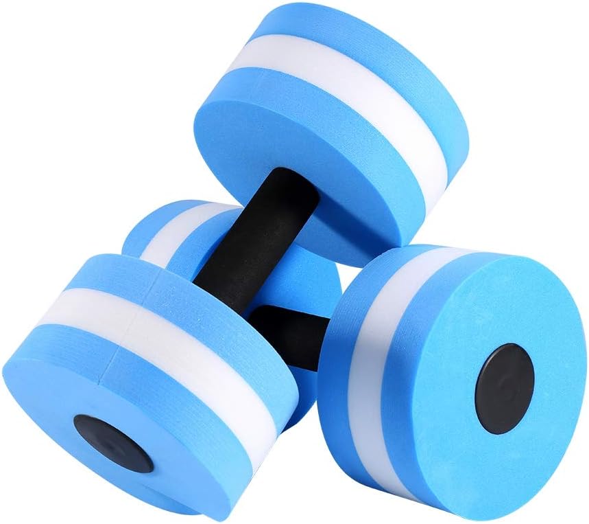 Dioche 2 PCS Aqua Dumbbells Water Foam Dumbbells Eva Water Aerobics Dumbbell Aquatic Barbell Aqua Fitness Swimming Pool Exercise