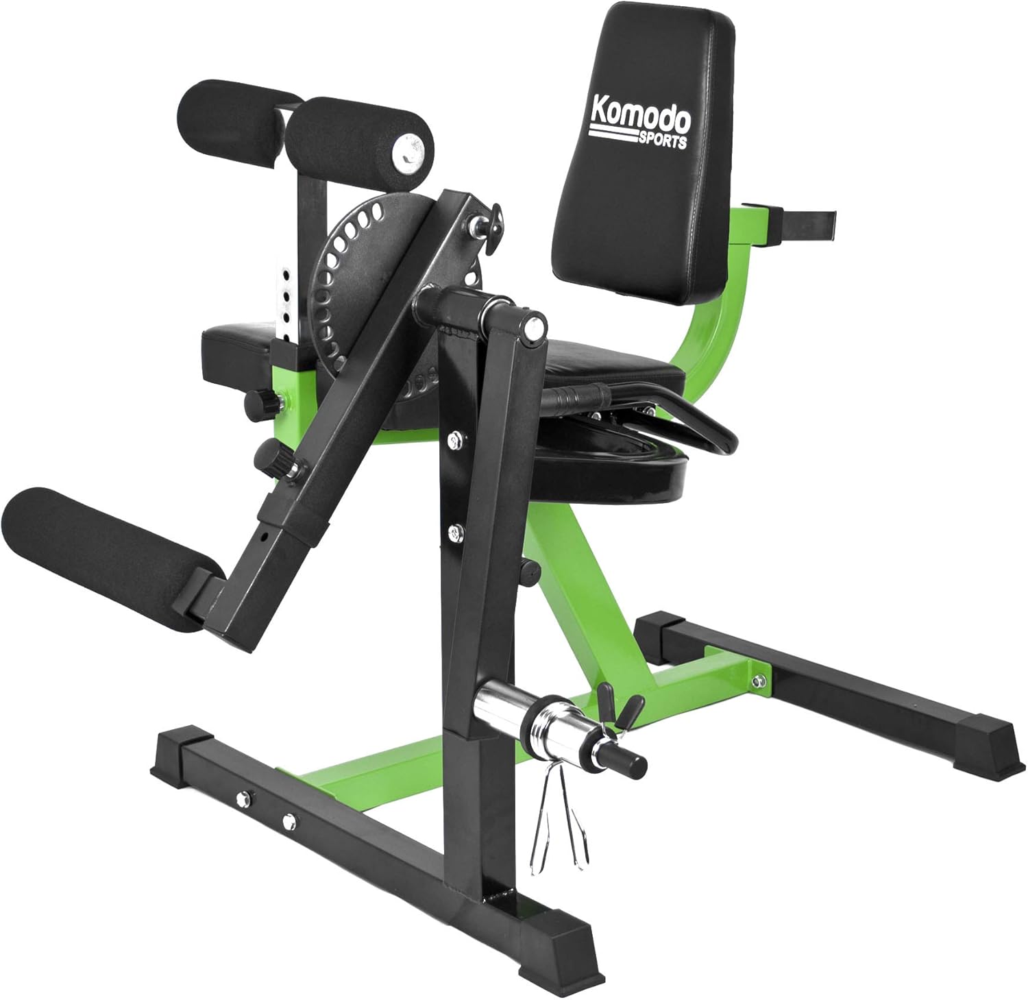 KOMODO Leg Extension and Curl Machine - Seated Extender Bench for Quads Hamstrings Press Curling
