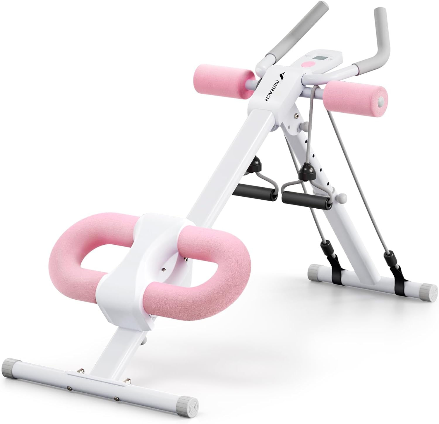 MERACH Ab Machine, Abs Workout Equipment, Adjustable Ab Trainer Machine for Abs Workout at Home Gym, Foldable, Knee Protection