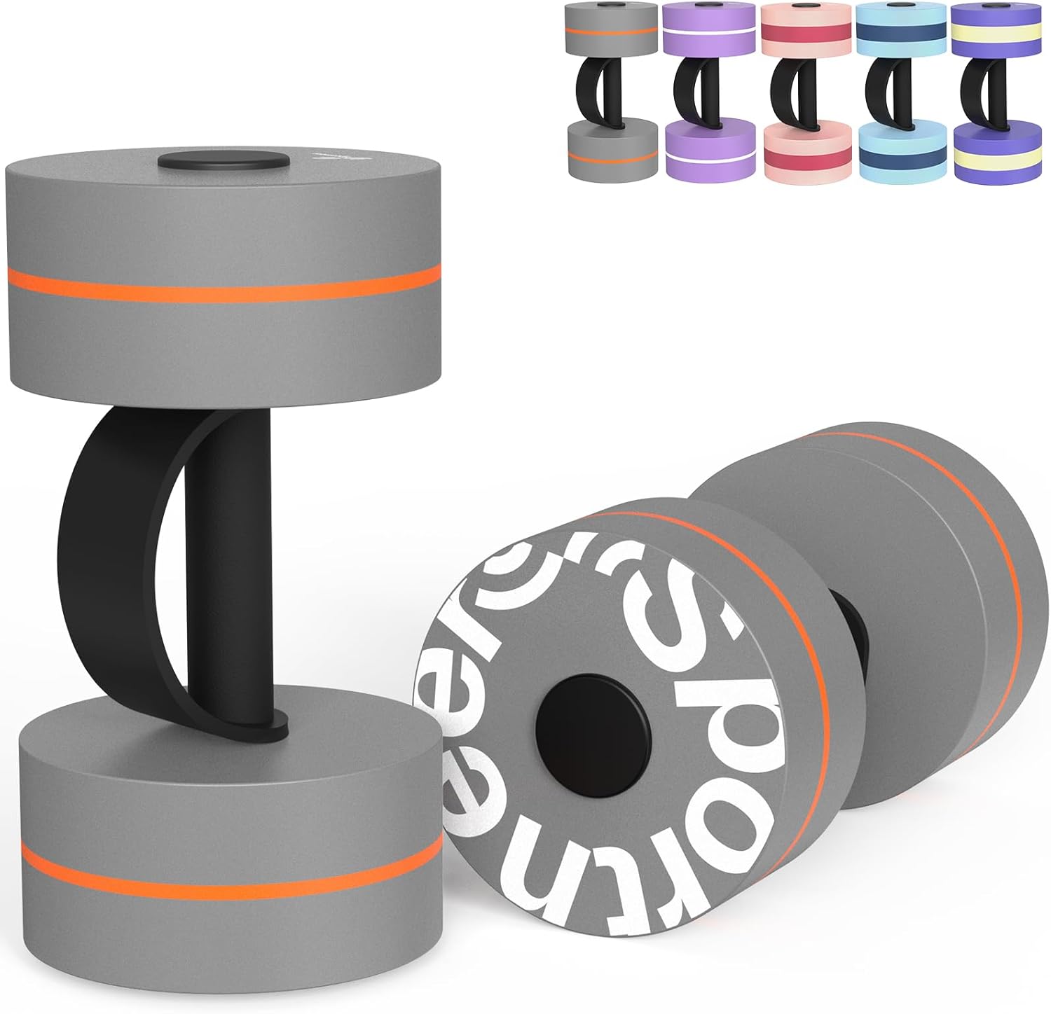Sportneer Aqua Fitness Water Weights – Set of 2 EVA Foam Water Dumbbells for Water Aerobics, Swimming & Pool Exercise – Aqua Aerobics Equipment for Water Resistance Training