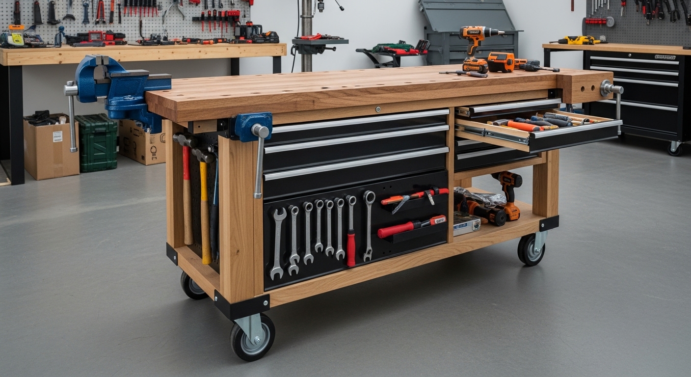 Work Bench on Wheels Reviews: 10 Best UK Mobile Options Nabvio
