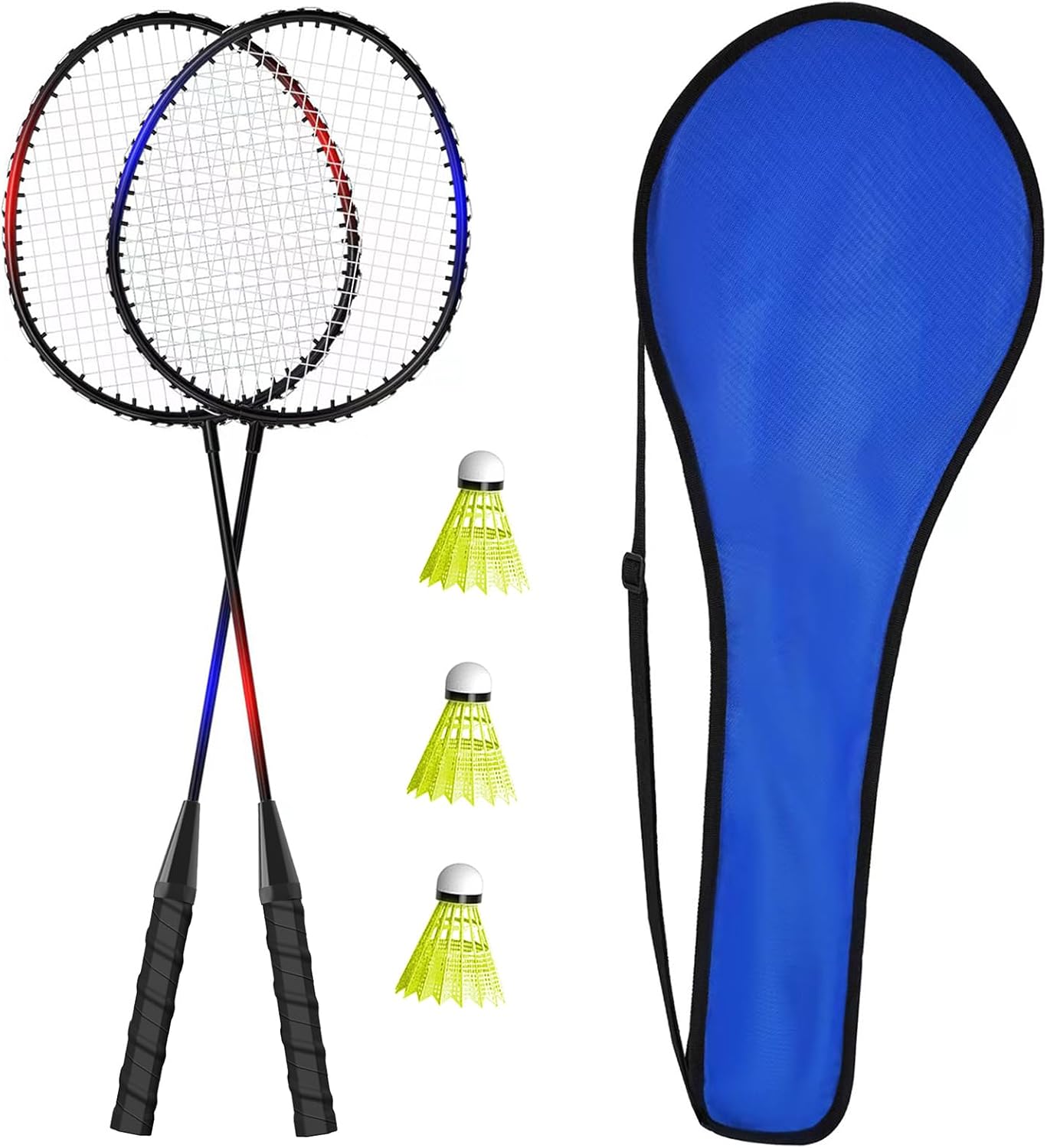 1. Badminton Rackets Set with Shuttlecocks