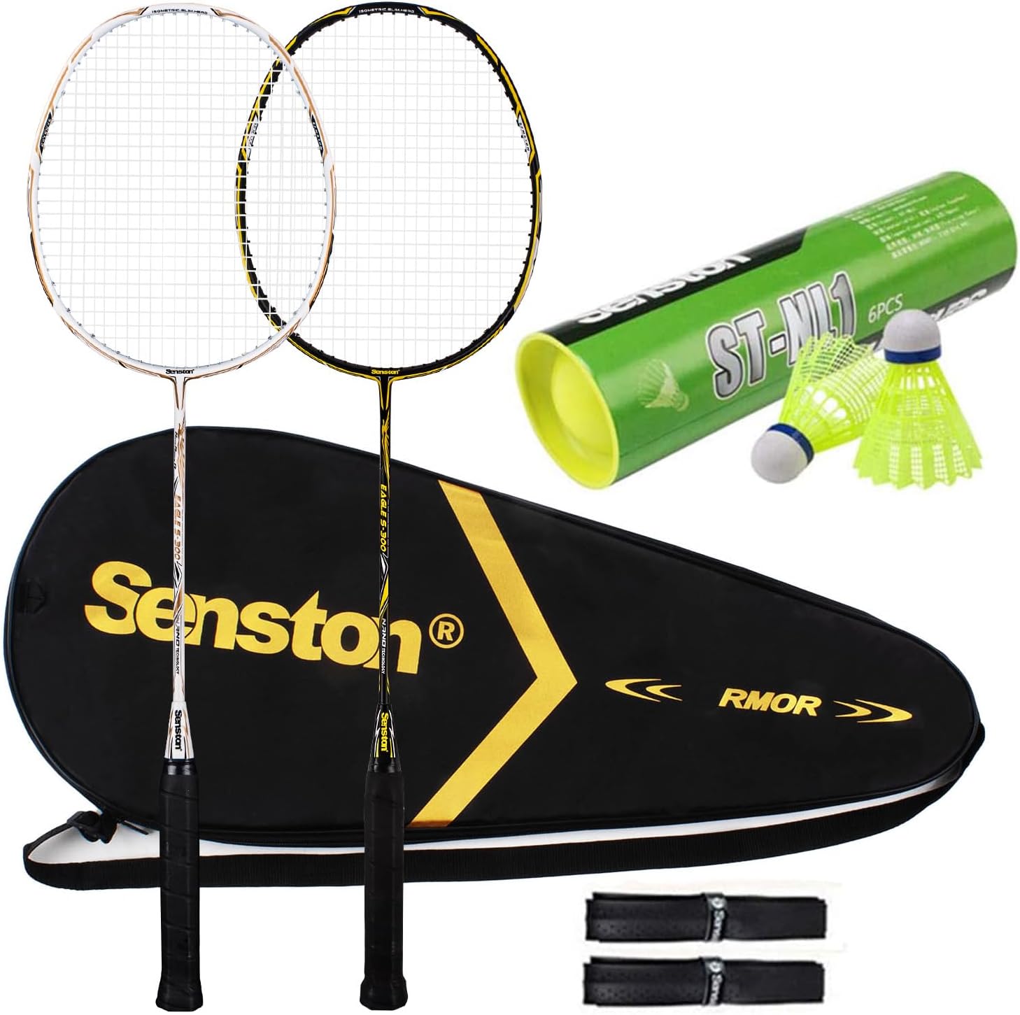 7. Senston Badminton Rackets with Protective Cases