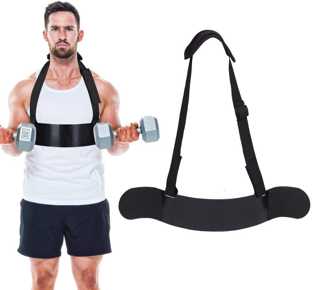 Greensen Biceps Isolator Arm Blaster Biceps Bomber with Adjustable Straps Sports Heavy Duty Arm Blaster Bicep Trainer Arm Curl Isolator Fitness Accessories for Bodybuilding Weight Lifting