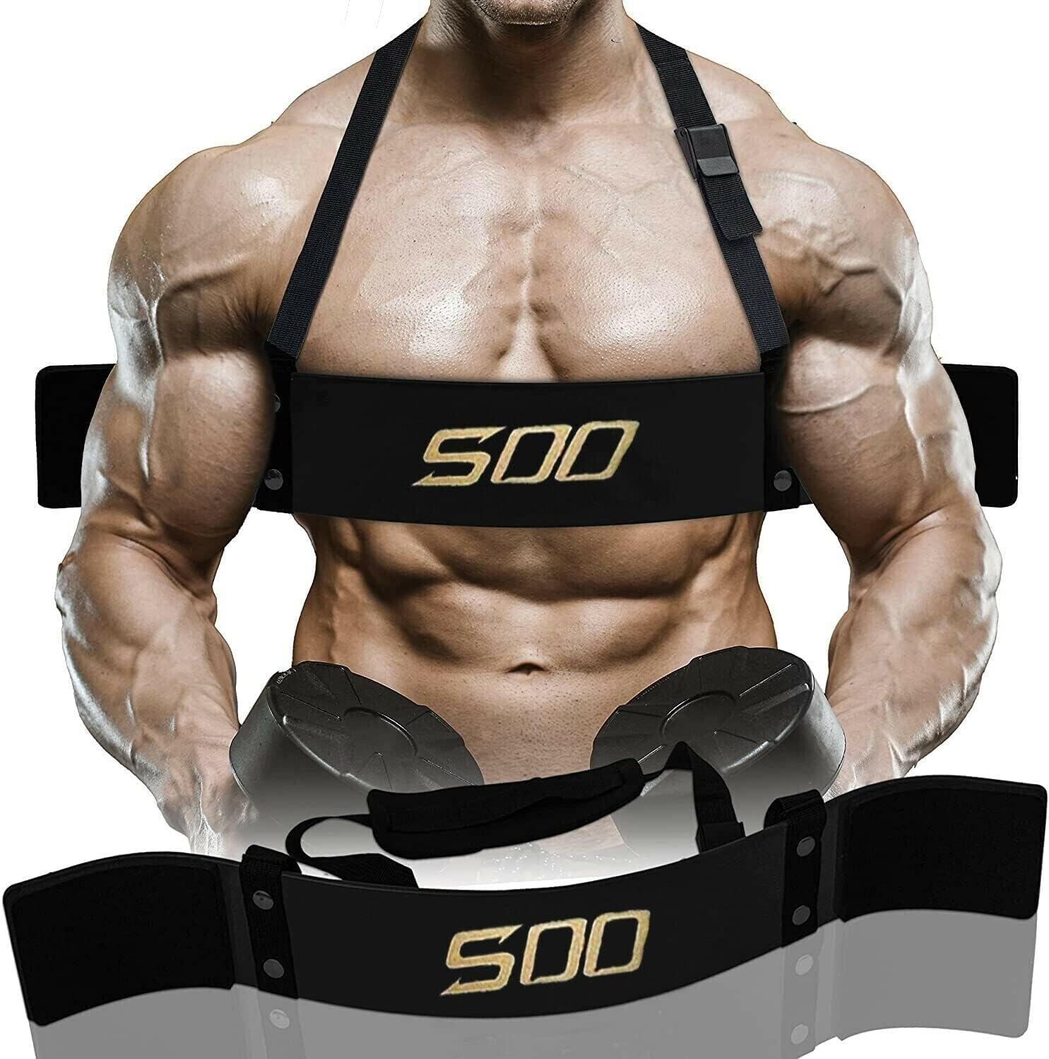 Sports Fitness Arm Blaster for Biceps & Triceps Dumbbells & Barbells Curls Muscle Builder Bicep Isolator Gym Bodybuilding & Weight Lifting Support for Strength Training