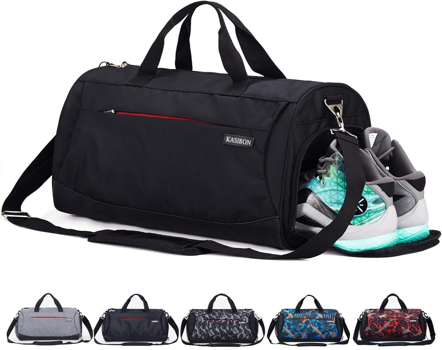 8. Sports Gym Bag with Shoes Compartment and Wet Pocket, Travel Duffle Bag for Men and Women