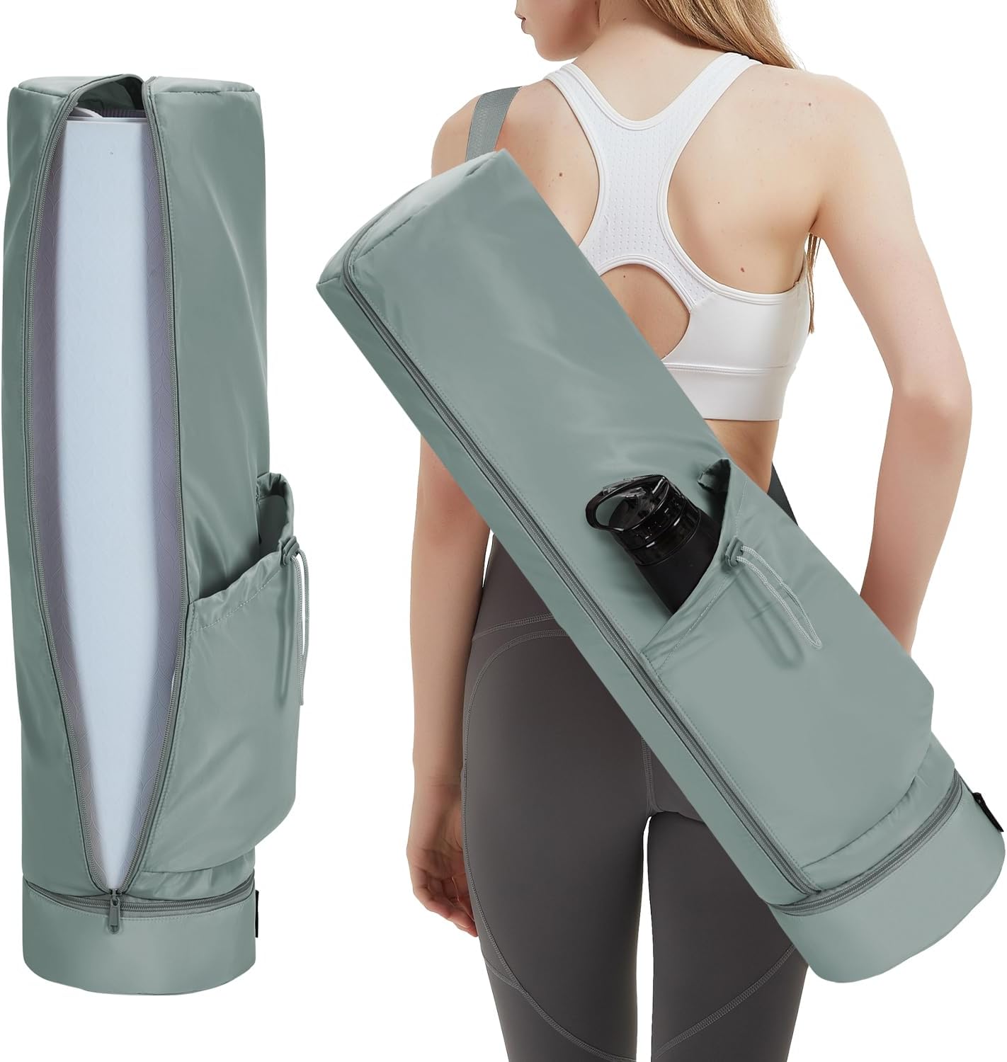 4. Sportsnew Yoga Mat Bag with Water Bottle Compartment and Pilates Storage