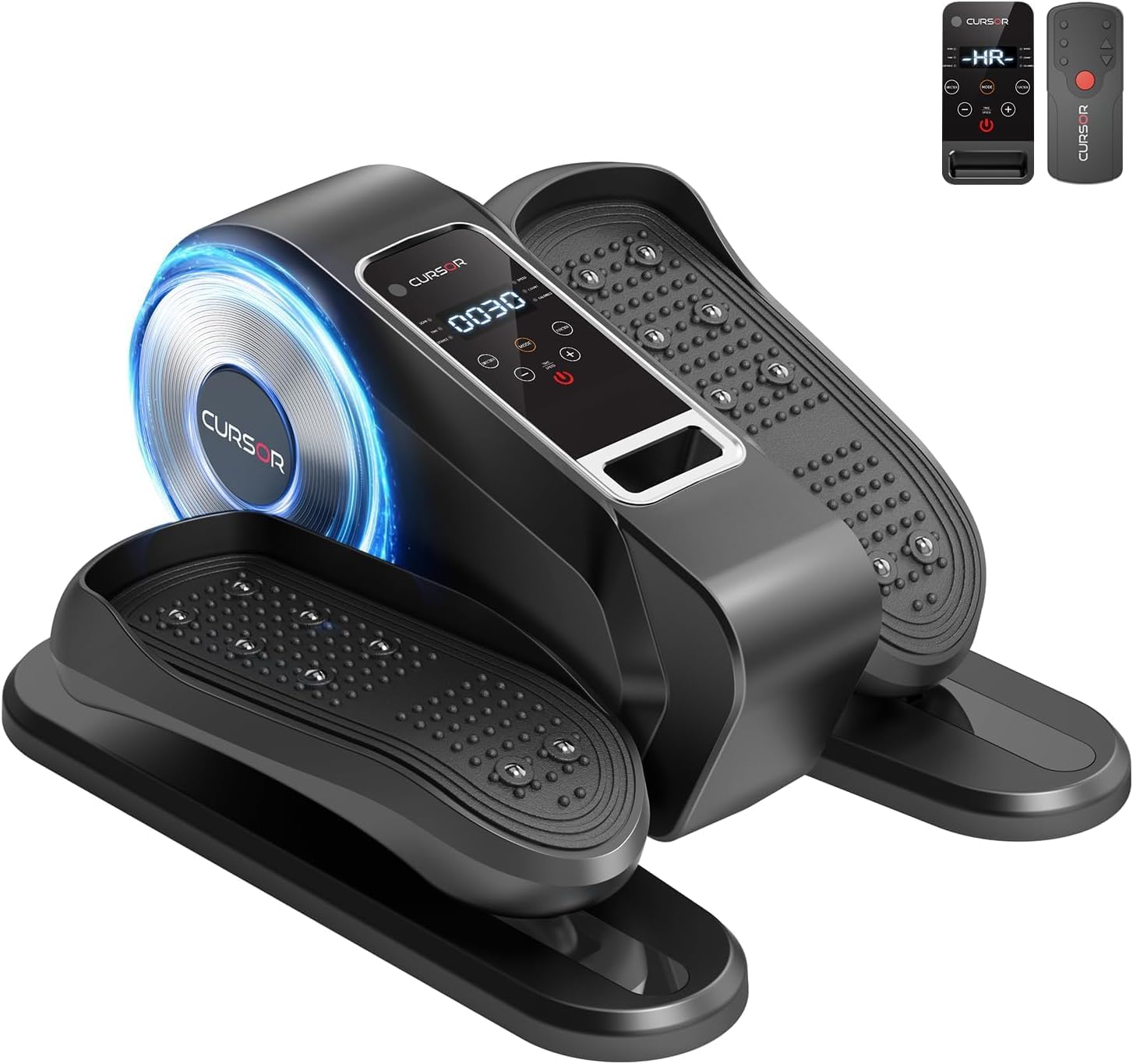 CURSOR FITNESS Under Desk Elliptical Machine, Cross Trainers with 12 Level Speeds, Pedal Exerciser with Manual & Auto Mode for Home Office