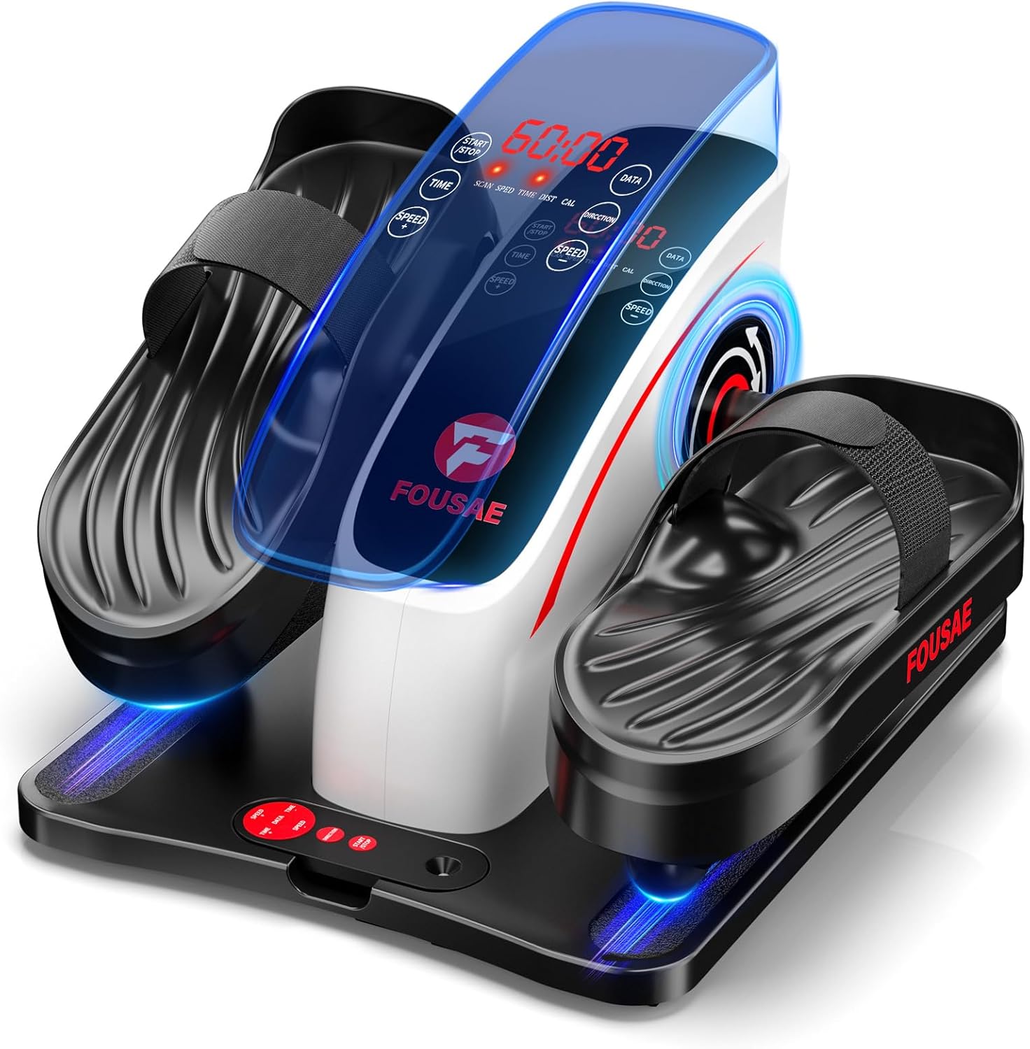 FOUSAE Elliptical Pedal Exerciser for Home, Electric Elliptical Machine for Seniors with 15 Adjustable Speed, 80W Quiet Motor & Compact Electric Pedal Exerciser with Display Monitor & Remote Control