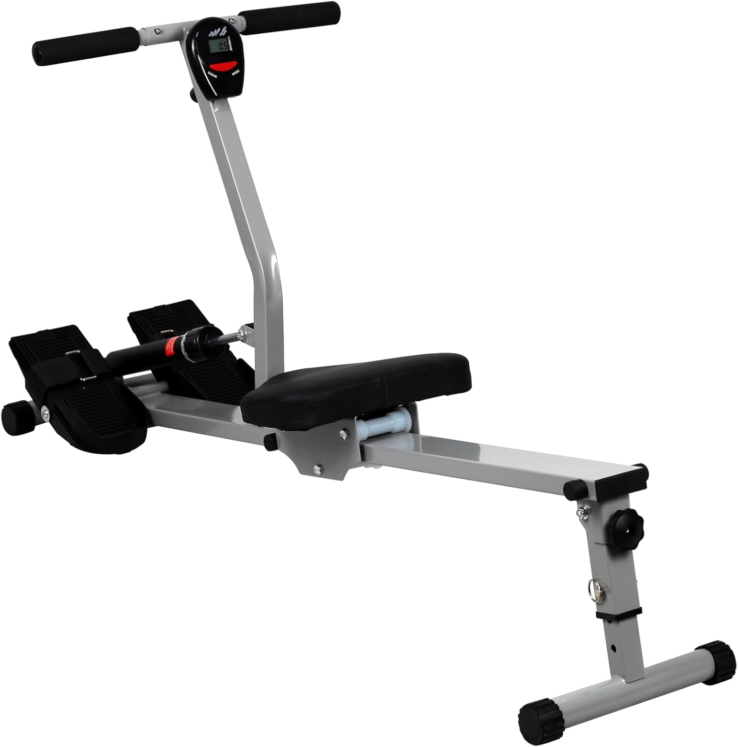 XS Sports R090 Home Rowing Machine, Folding with 12 Level Hydraulic Adjustable Resistance, Ultra Quiet, LCD Computer, Full Body Fitness Rower